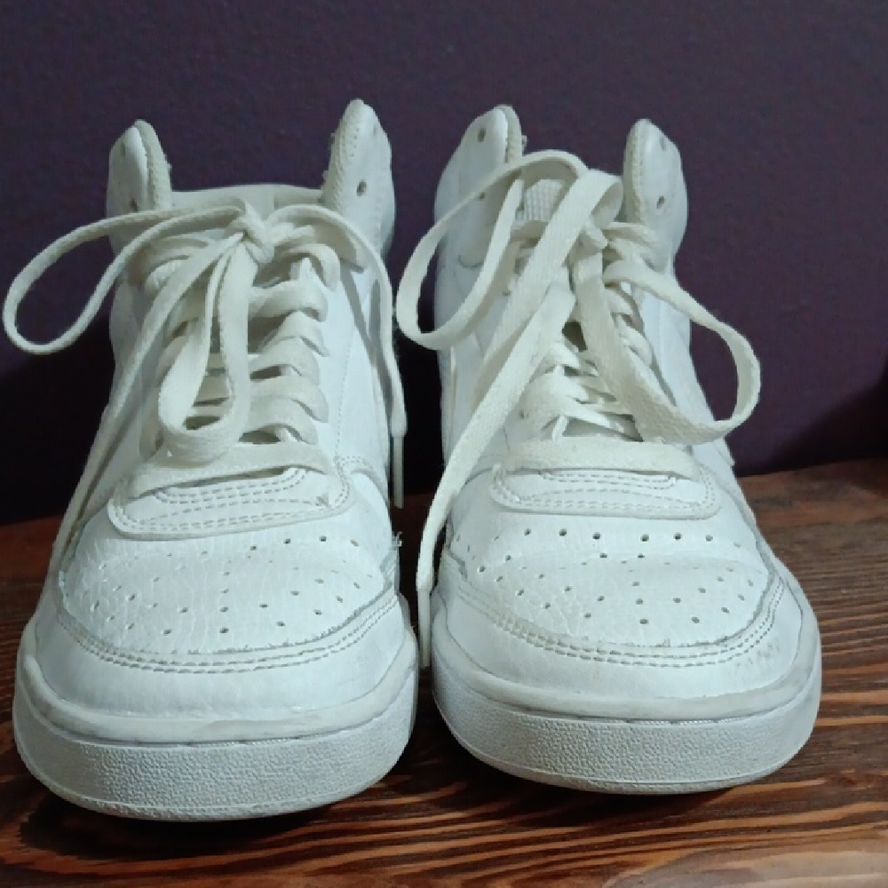 Nike White Classic Hi-Top Sneakers
